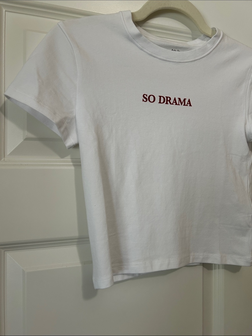 Womens SO DRAMA White Graphic Tee - Picture 3 of 5